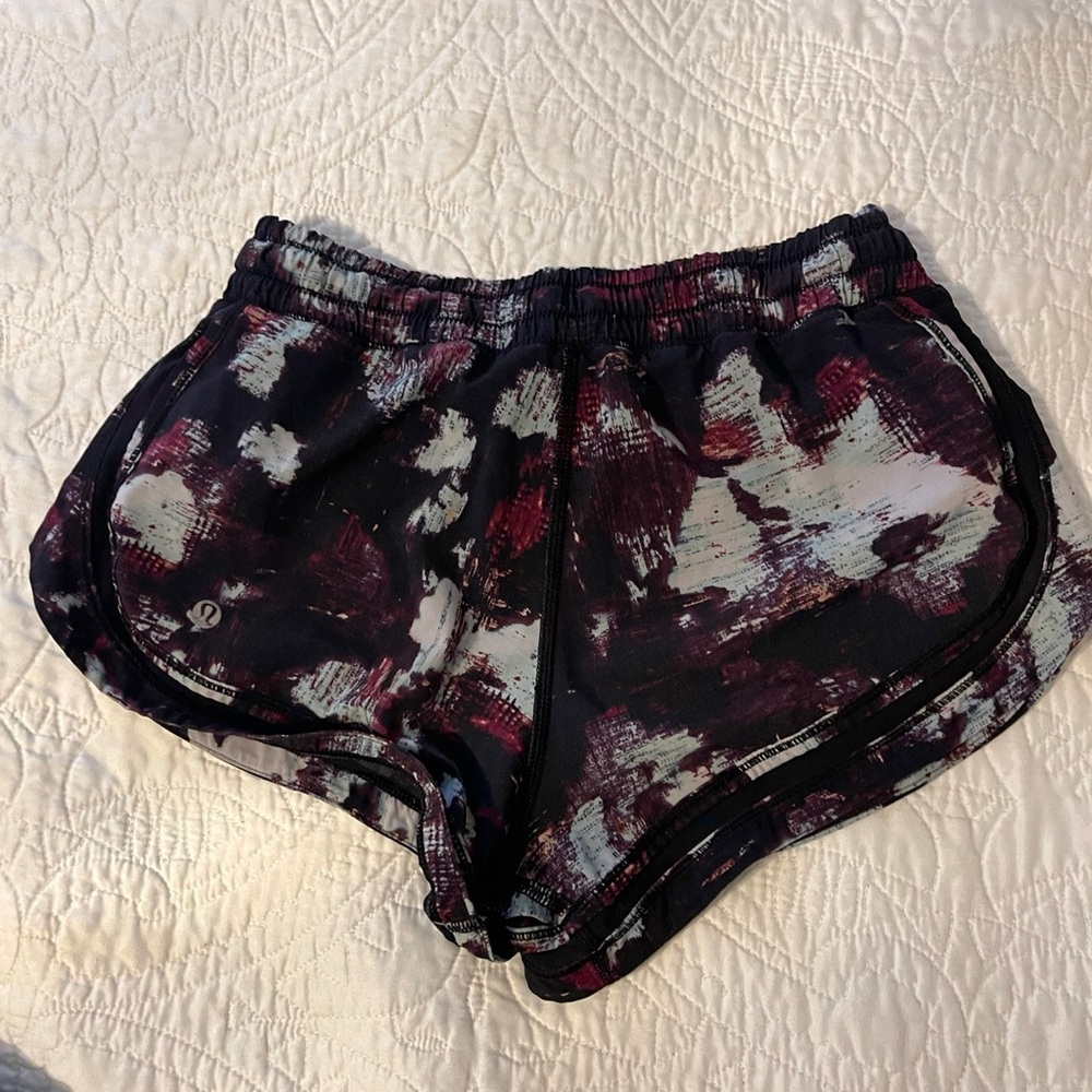 lululemon athletica Black and Purple Athletic Shorts